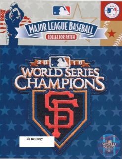 2010 World Series Champions Patch San Francisco Giants
