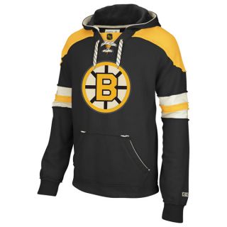 Boston Bruins Black Youth Long Sleeve Vintage Pullover Fleece Hooded 
