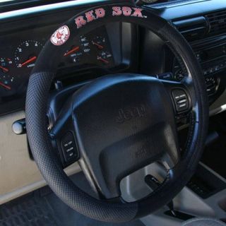 Boston Red Sox Black Steering Wheel Cover