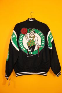 New NBA Boston Celtics NASCAR Style Racing Twill Cotton Jacket Mens M 