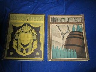 VINTAGE 1934 FORTUNE MAGAZINE FULL ISSUE LOT OF 2
