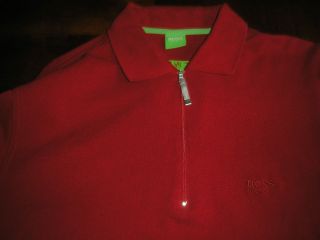 Boss Hugo Boss Short Sleeve Golf Polo Shirt Mens L M Green Label 