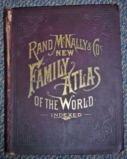 Rand McNally Cos New Family Atlas of The World 1891