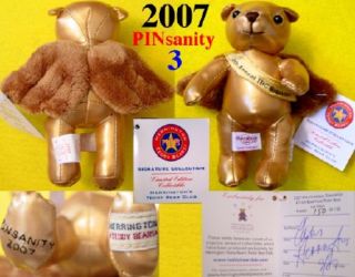   Cafe Las Vegas 2007 Pinsanity Breakfast Event Signed Teddy Bear