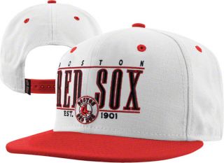 Boston Red Sox White 47 Brand Carlton Adjustable Snapback Hat
