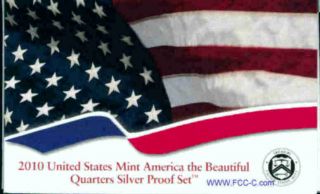 2010 US MINT ATB 5 Quarters Silver Proof set W Next day Shipping