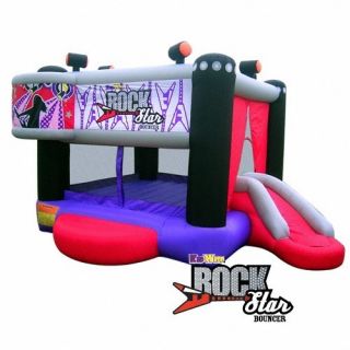   Inflatable Bouncer Bounce House w Slide Blower Carrying Case