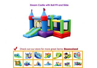 Inflatable Bounce House Dream Castle with Ball Pit Bouncer