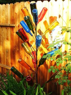 Bottle Tree 6 Foot Tall w 20 Branches Garden Yard Art