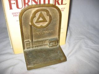 Vintage Valmont Smokestack Industry 9 Brass Bookends