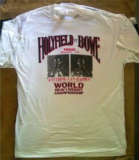 BOWE vs HOLYFIELD World Heavyweight Championship Fight T Shirt 92 FREE 