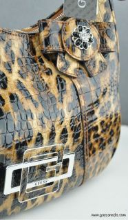 NWT Handbag GUESS Bourgeois Satchel Ladies Leopard Authentic USA