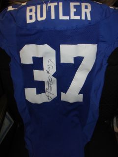 JAMES BUTLER SIGNED GAME USED JERSEY FROM 2006 NY GIANTS REGULAR 