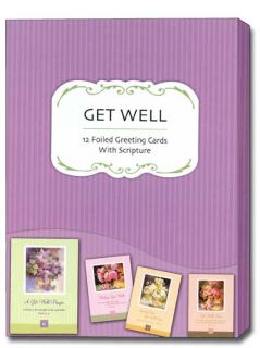 New Joys 12 Boxed Get Well Cards with Scripture