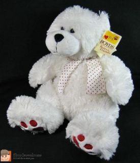 Boyds Bears Friends Bubba Lovebear White Cuddle Fluff Plush Teddy 