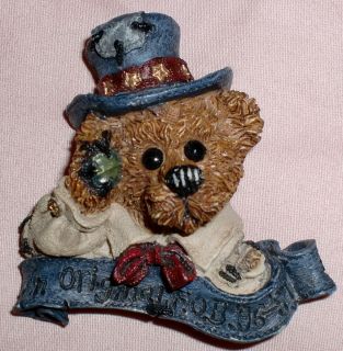 Boyds Bear  Pin Uncle Elliott Retired   Autographed