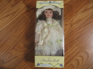  12" Victorian Beauty Porcelain Doll New But Opened