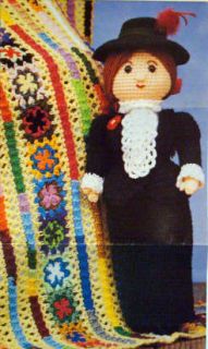 Crochet Vintage Pattern Bridgette Doll Friendship Afghan Toy 19 Tall 