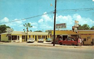 Vintage 1960s Postcard Braden Motel Destin Florida FL FLA Charter 