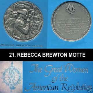 Dar Medal Rebecca Brewton Motte Revolutionary War