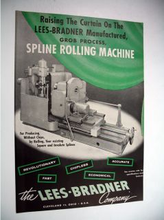 Lees Bradner Grob Process Spline Rolling Machine Ad