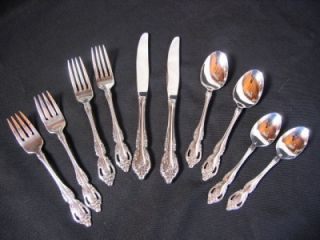 Oneida Community Brahms Stainless Flatware Lot of 10 Pcs Set for Two 