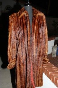   20th C Mink Fur Full Length Stroller Coat Brandeis Furs Omaha