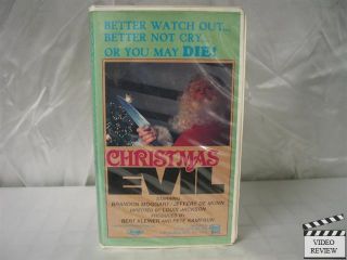 Christmas Evil VHS Brandon Moggart Jeffery de Munn
