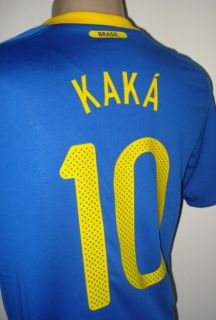 WC 2010 Brazil Away Soccer Jersey Shirt Kaka 10