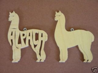 Alpaca Wood Toy Animal Christmas Ornaments Hang Tags