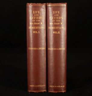 1866 2 Vol Life Frederick Robertson Brighton Brooke