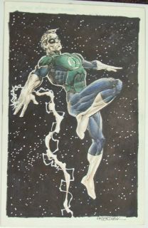Green Lantern Original Art Pat Broderick Color 11x 17