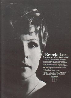 Brenda Lee 1971 Ad If This Is Our Last Time Decca