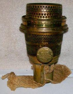 Great Rose Gold on Brass Aladdin Mantle Oil Lamp Model B Burner No 