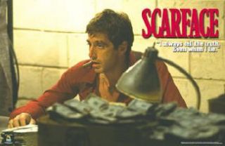 Movie Poster Scarface Al Pacino Always Tell The Truth
