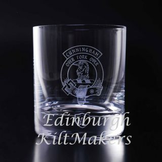 Turnbull Clan Crested Crystal Whiskey Glass Burns Crystal Whisky 