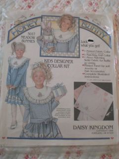   Daisy Kingdom Honey Bunny Kids Designer Collar Kit   sewing fabric