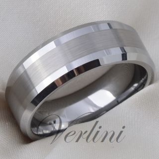 Tungsten Carbide Wedding Band Mens Ring Bridal Jewelry Titanium Color 