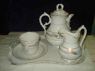 kpm porcelain tea set for one w tray time left