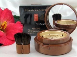 Elizabeth Arden Pure Finish Mineral Bronzing Powder Medium w/ Kabuki 