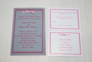 100 Custom Wedding Invitations w RSVP Cards