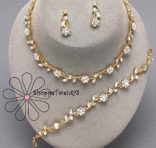   Necklace Set Event Wedding Bride Bridesmaid Jewelry New Boxed