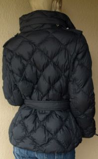 Burberry Brit New Womens Puffer Coat Jacket Sz XL Quilted Black 
