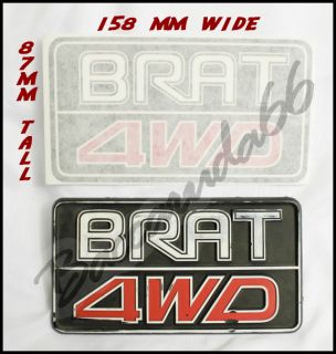   badge is original to the iconic 1980s / 1990s Subaru Brat or Brumby