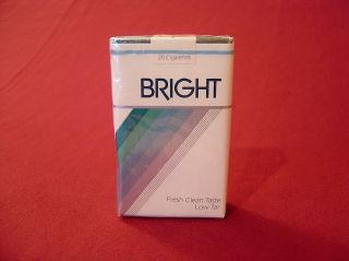 Bright Cigarettes Soft Pack Unopened Vintage Original 1980s R J 