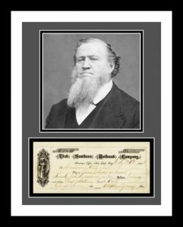 BRIGHAM YOUNG Signed Bank Check DISPLAY READY 2 FRAME *MORMON*