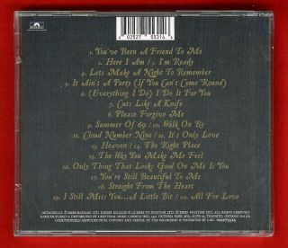 Bryan Adams Bare Bones 2010 Greatest Hits CD (20 tracks) New 