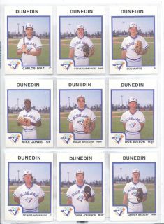 1987 Dunedin Blue Jays Hugh Brinson Wilmington Card