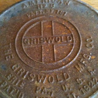  No 8 Griswold 1922 Cast Iron Waffle