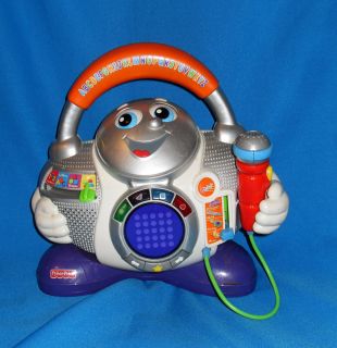 FISHER PRICE ROCKIN BOOM BOX INTERACTIVE LEARNING NUMBERS ETC MIC TO 